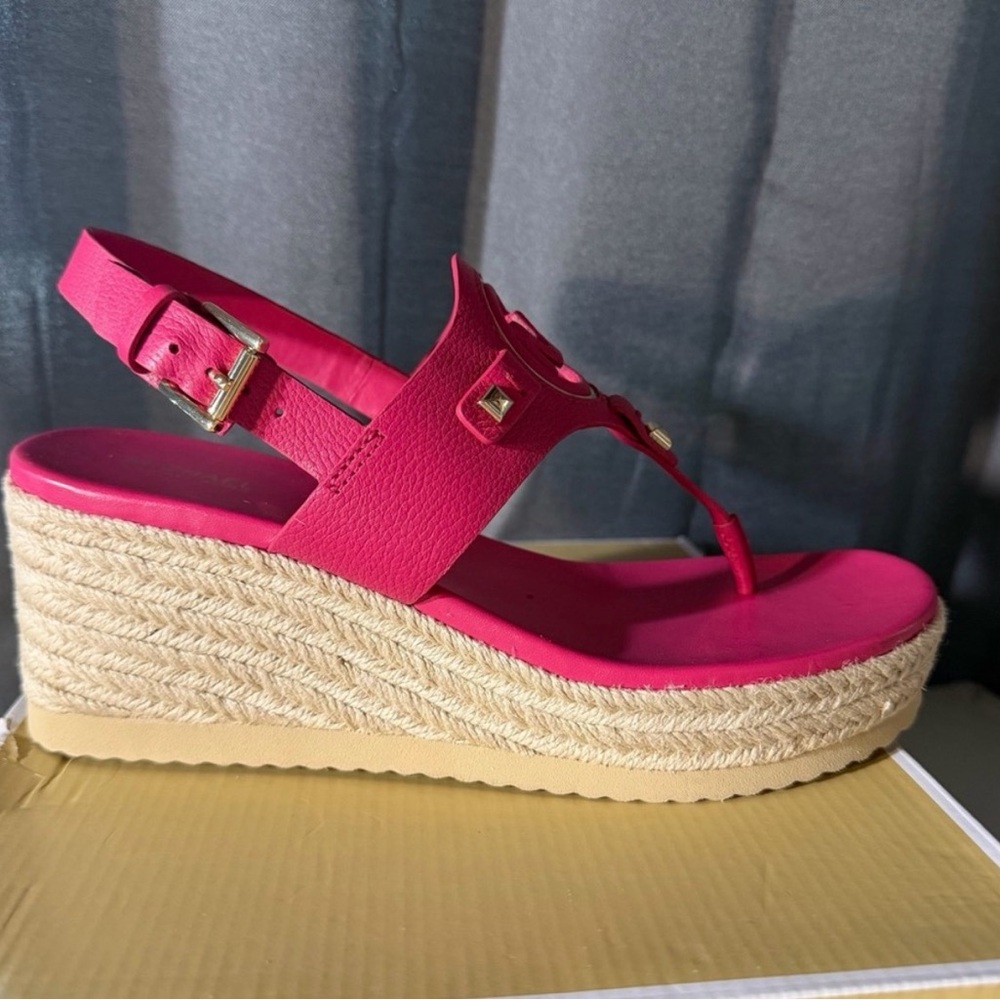 Pink Wedge Sandals